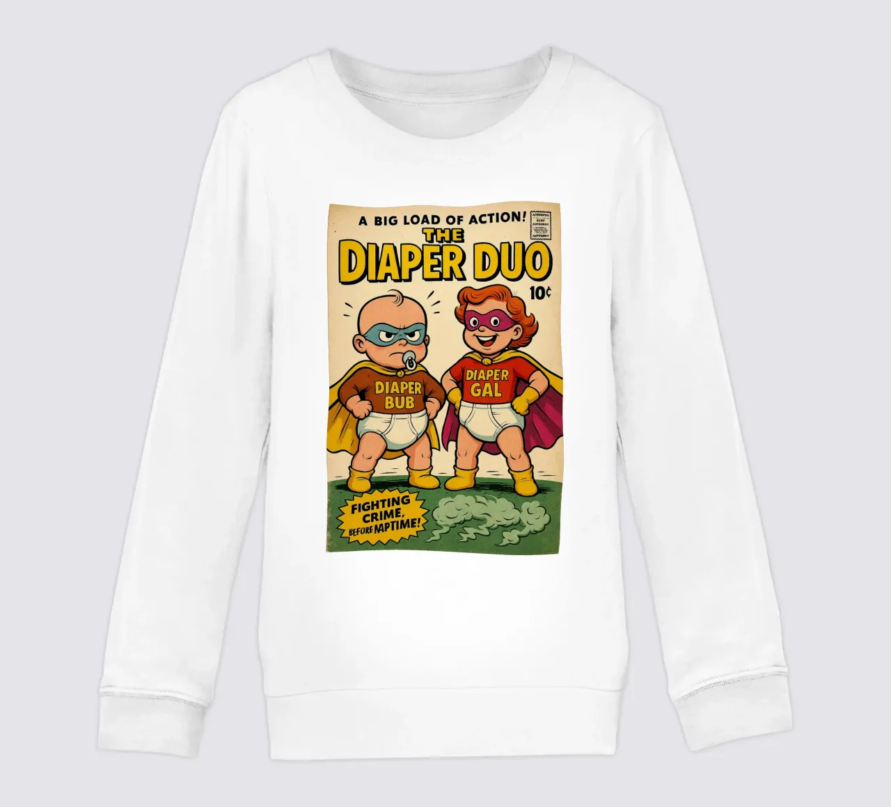 THE DIAPER DUO - Fresh Supes On The Block felpa bambino da Vintage Van Gogh