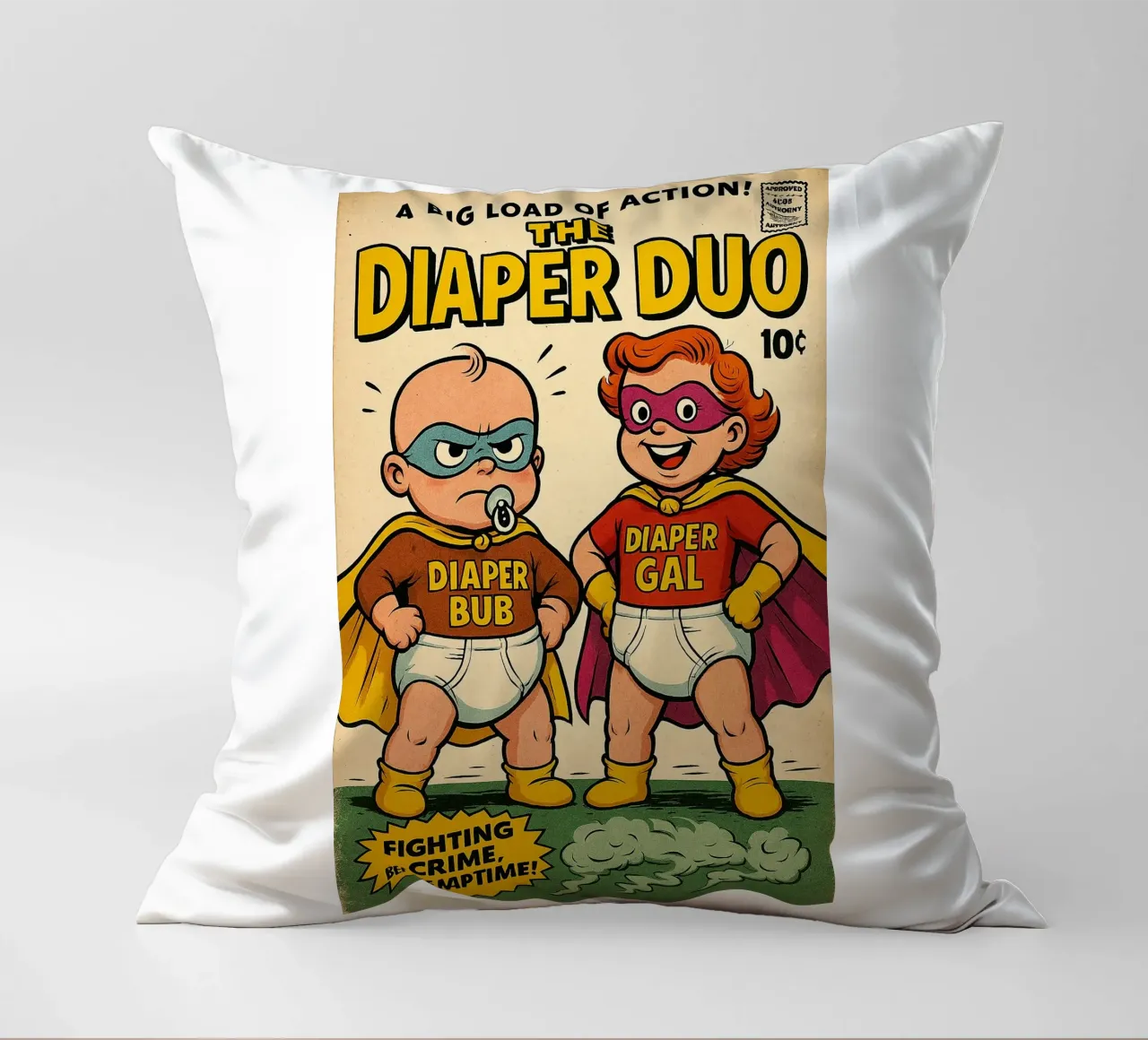 THE DIAPER DUO - Fresh Supes On The Block cuscino da Vintage Van Gogh