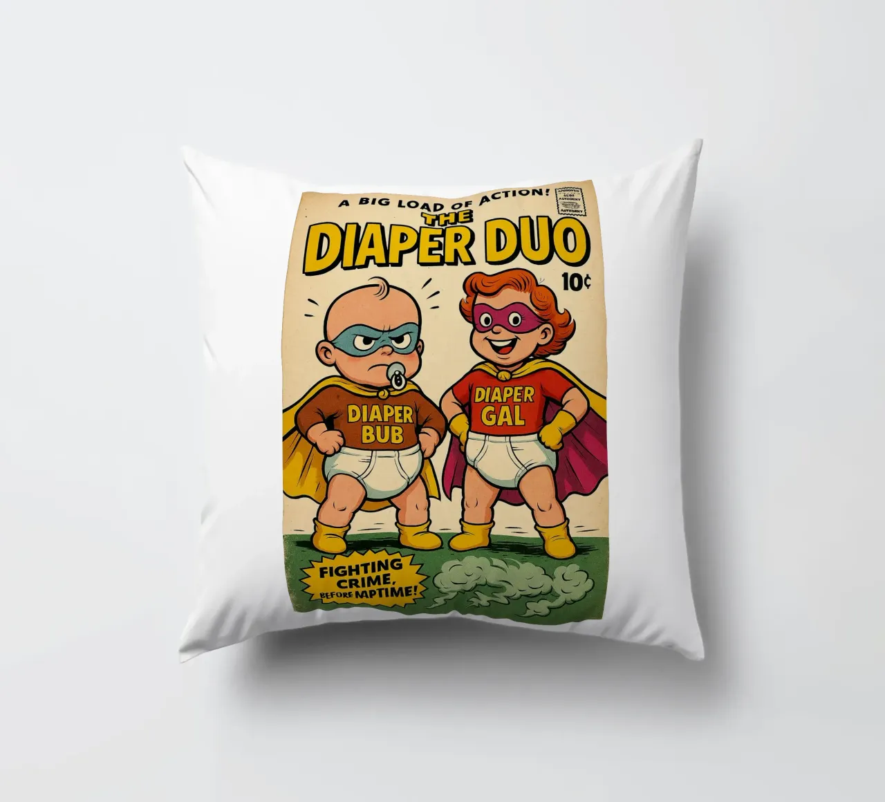 THE DIAPER DUO - Fresh Supes On The Block cuscino da Vintage Van Gogh