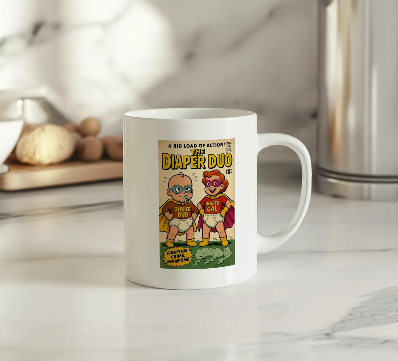THE DIAPER DUO - Fresh Supes On The Block tazza in ceramica da Vintage Van Gogh