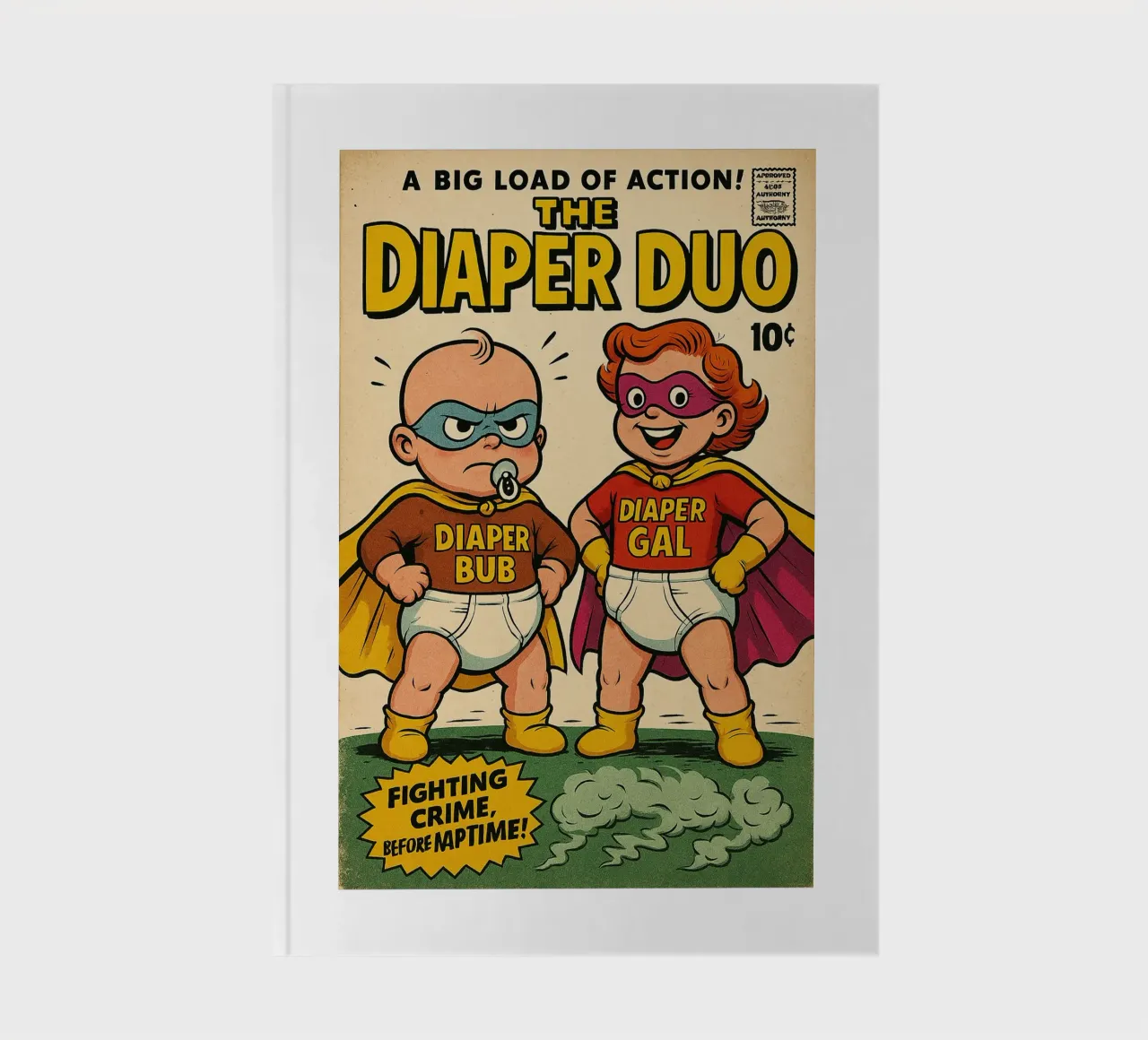 THE DIAPER DUO - Fresh Supes On The Block notebook by Vintage Van Gogh