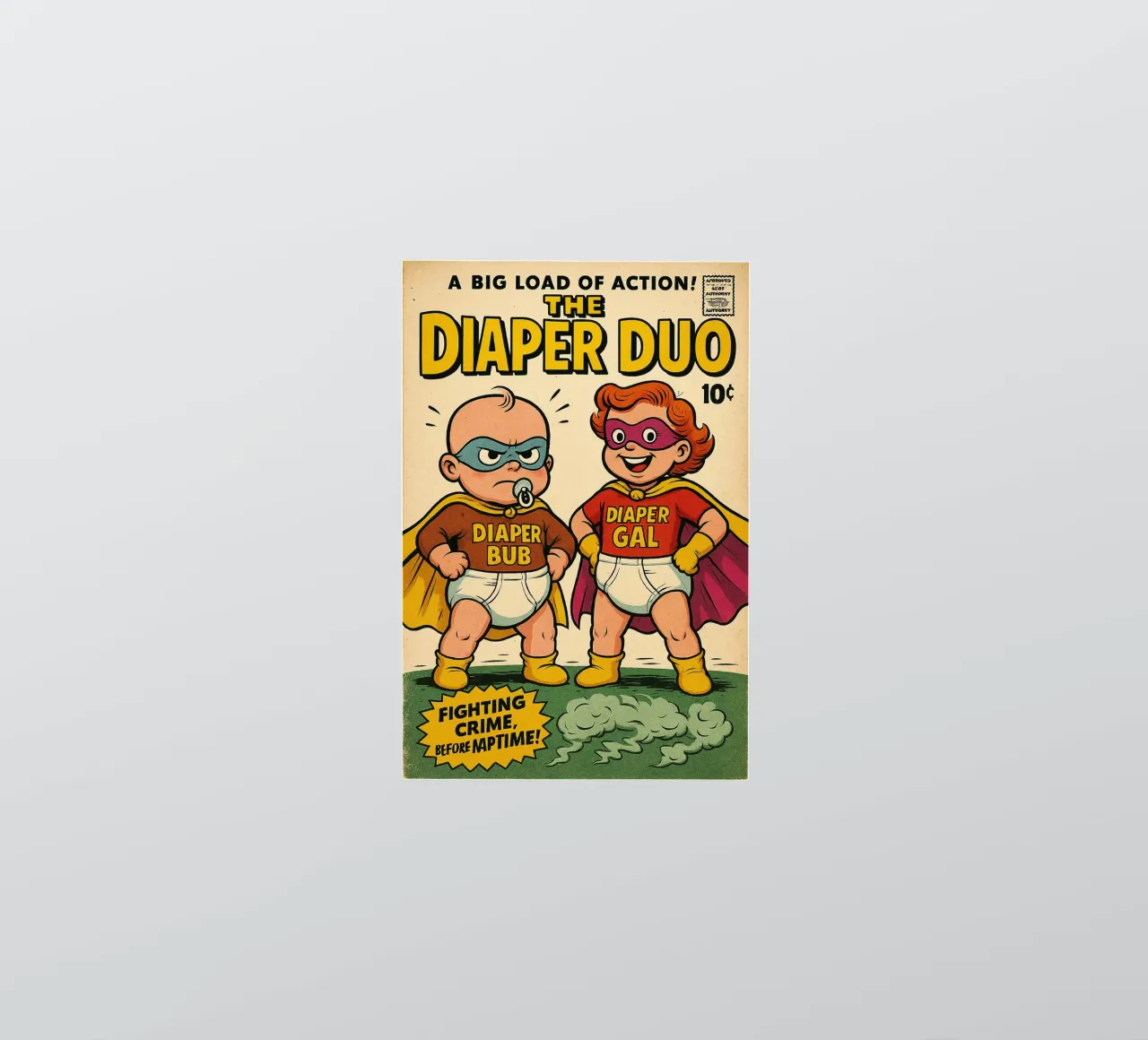 THE DIAPER DUO - Fresh Supes On The Block adesivo da Vintage Van Gogh