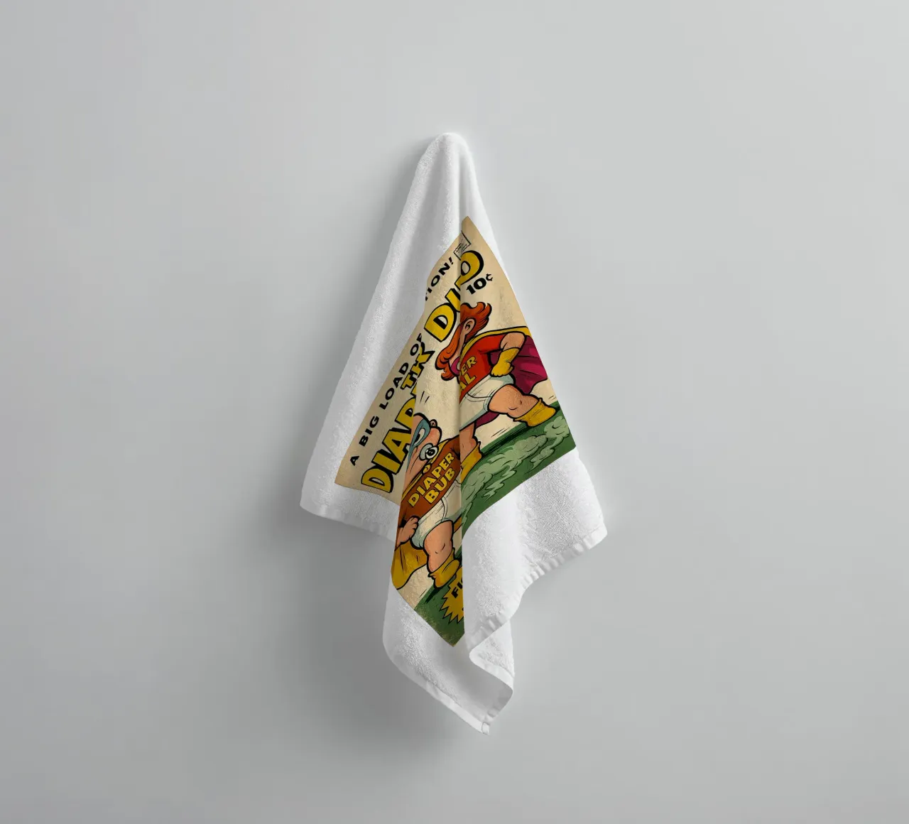 THE DIAPER DUO - Fresh Supes On The Block towel by Vintage Van Gogh