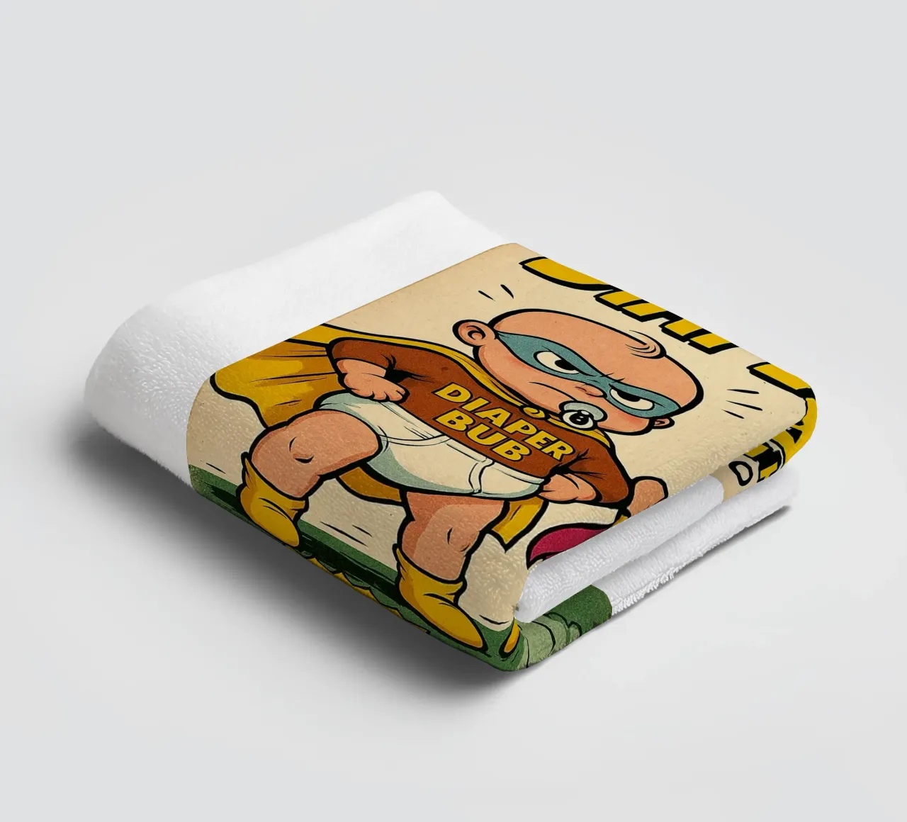 THE DIAPER DUO - Fresh Supes On The Block towel by Vintage Van Gogh