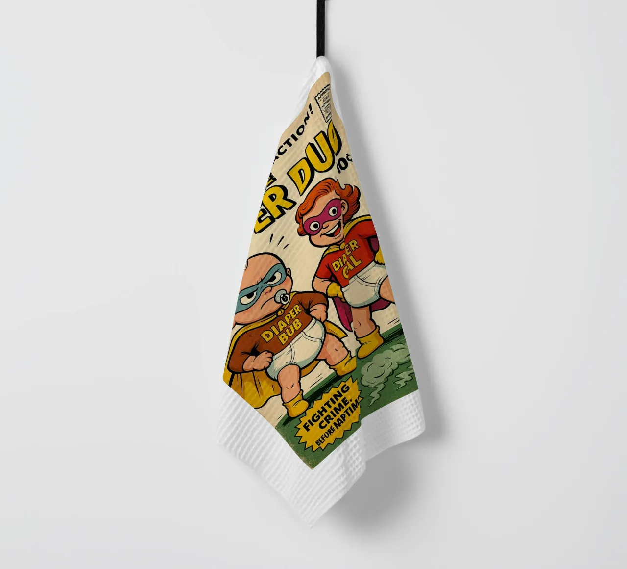 THE DIAPER DUO - Fresh Supes On The Block torchon de Vintage Van Gogh