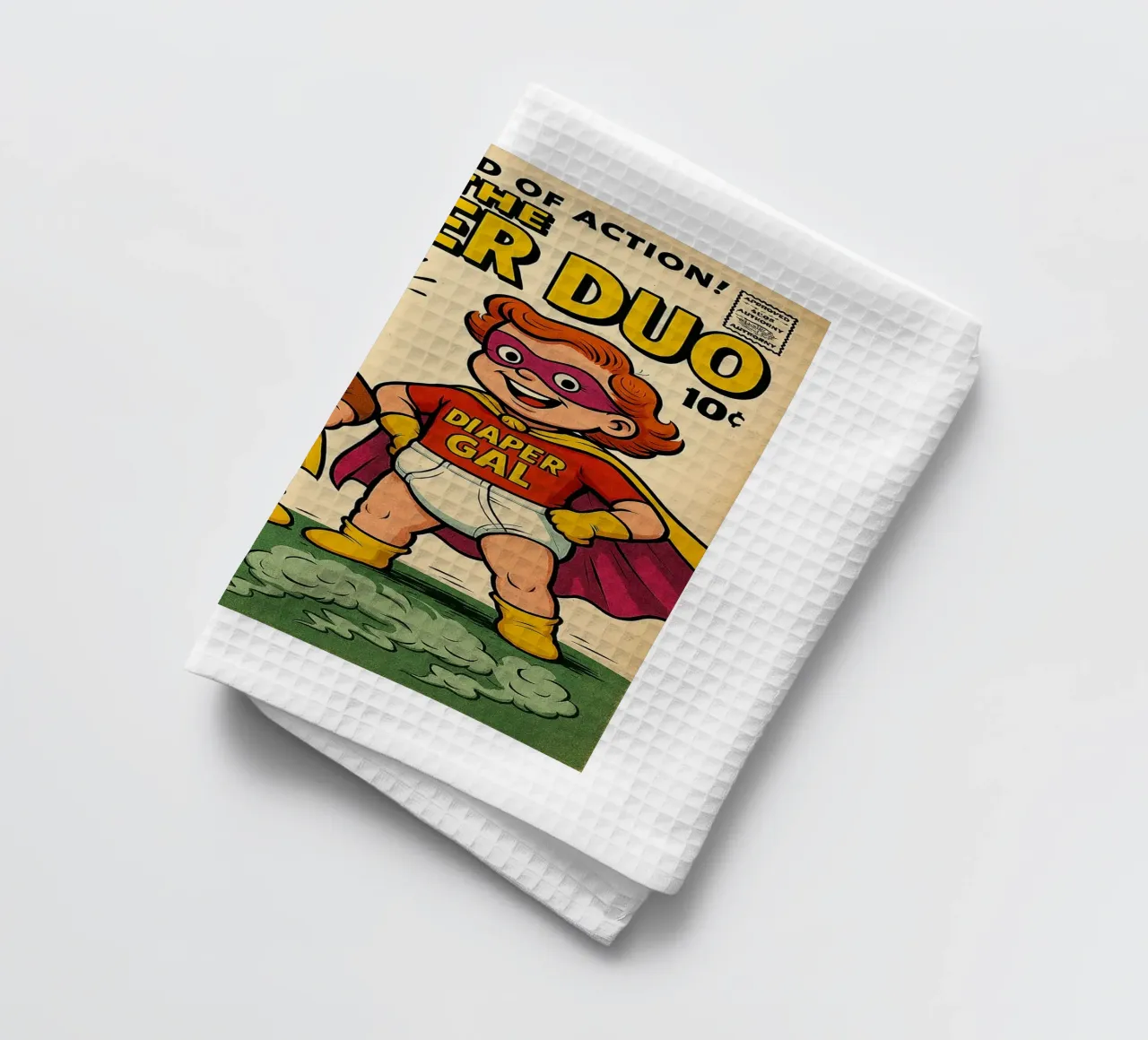 THE DIAPER DUO - Fresh Supes On The Block torchon de Vintage Van Gogh