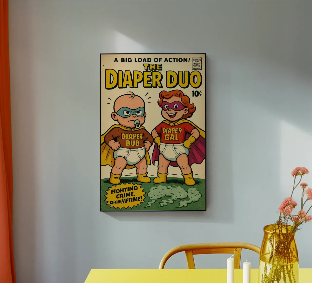 THE DIAPER DUO - Fresh Supes On The Block metacrilato de Vintage Van Gogh