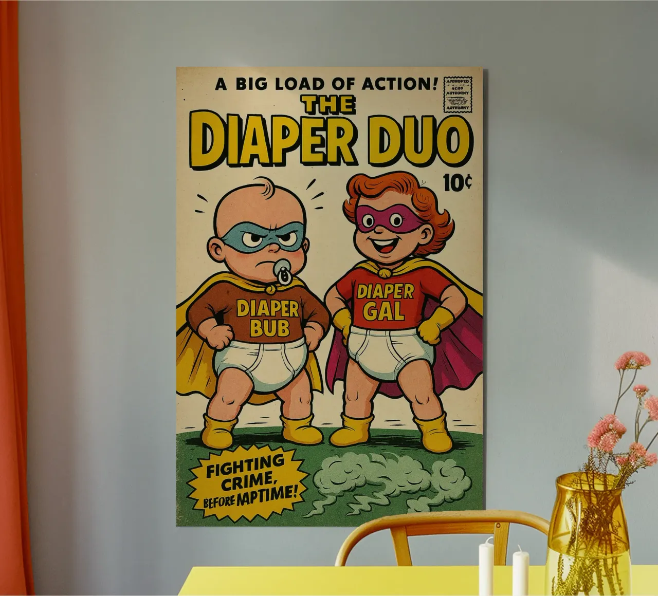 THE DIAPER DUO - Fresh Supes On The Block alluminio dibond da Vintage Van Gogh