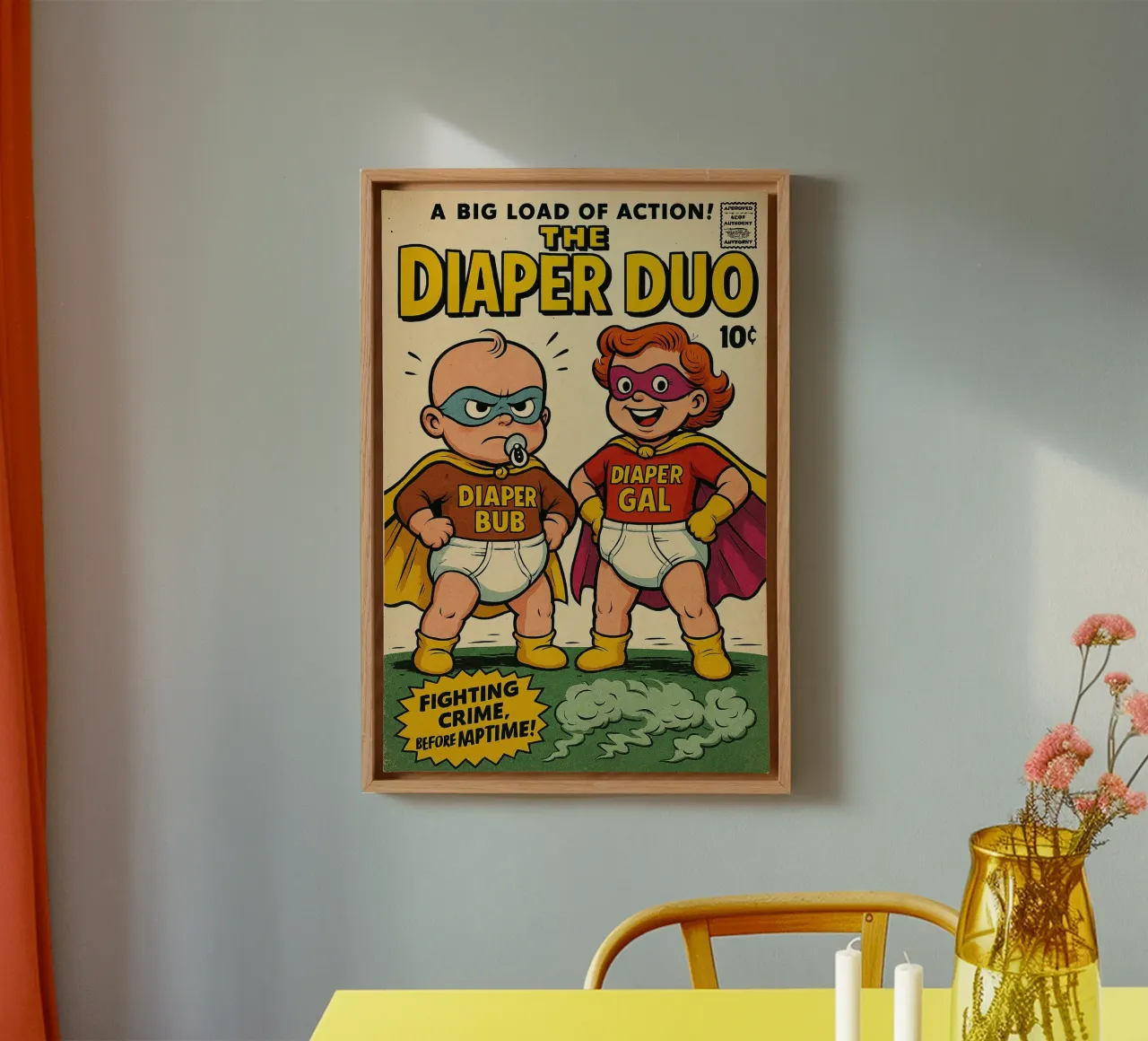 THE DIAPER DUO - Fresh Supes On The Block tela da Vintage Van Gogh