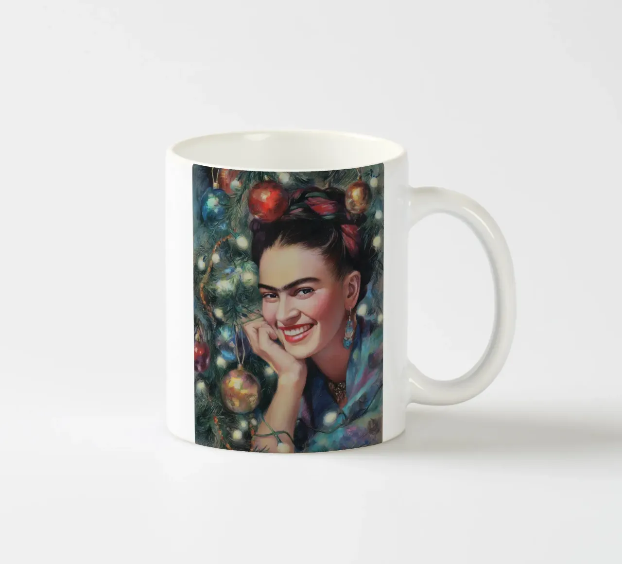 Natale in festa Frida tazza in ceramica da Carinaprint