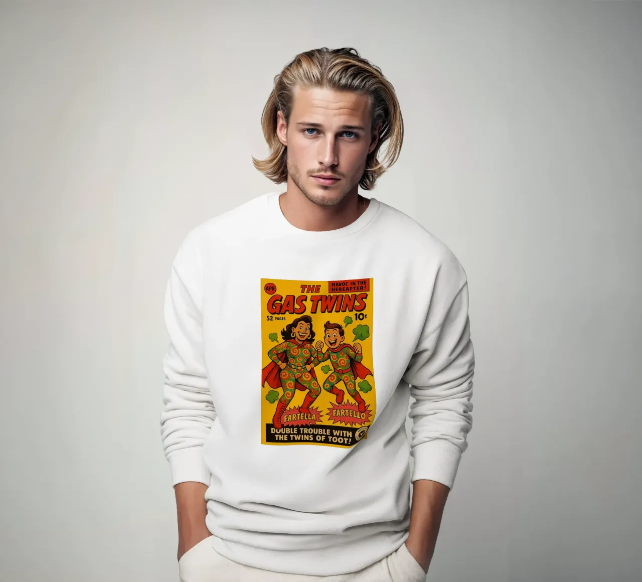 THE GAS TWINS - Fresh Supes On The Block felpa da Vintage Van Gogh