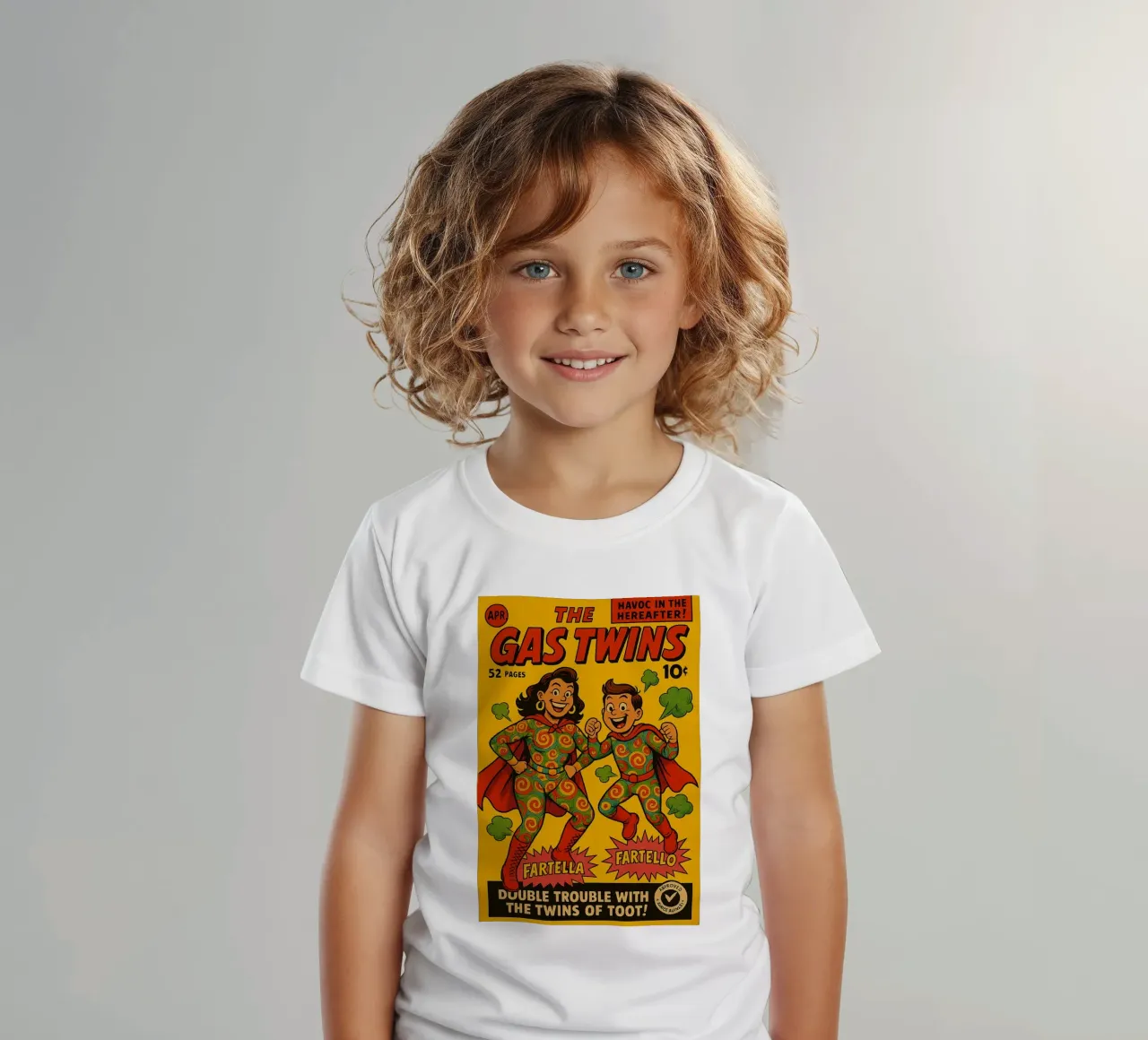 THE GAS TWINS - Fresh Supes On The Block t-shirt bambini da Vintage Van Gogh