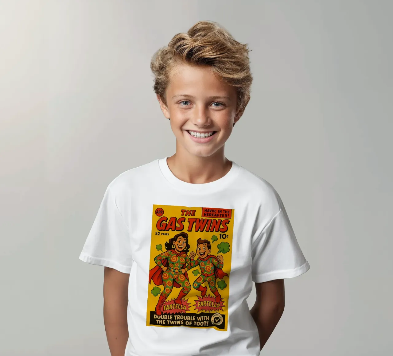 THE GAS TWINS - Fresh Supes On The Block t-shirt bambini da Vintage Van Gogh