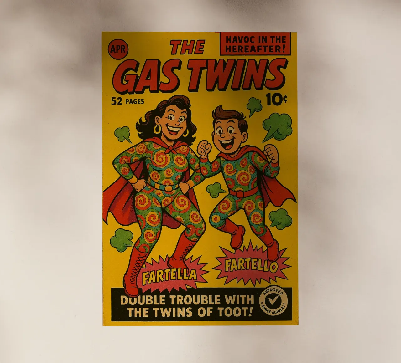 THE GAS TWINS - Fresh Supes On The Block pellicola backlit da Vintage Van Gogh