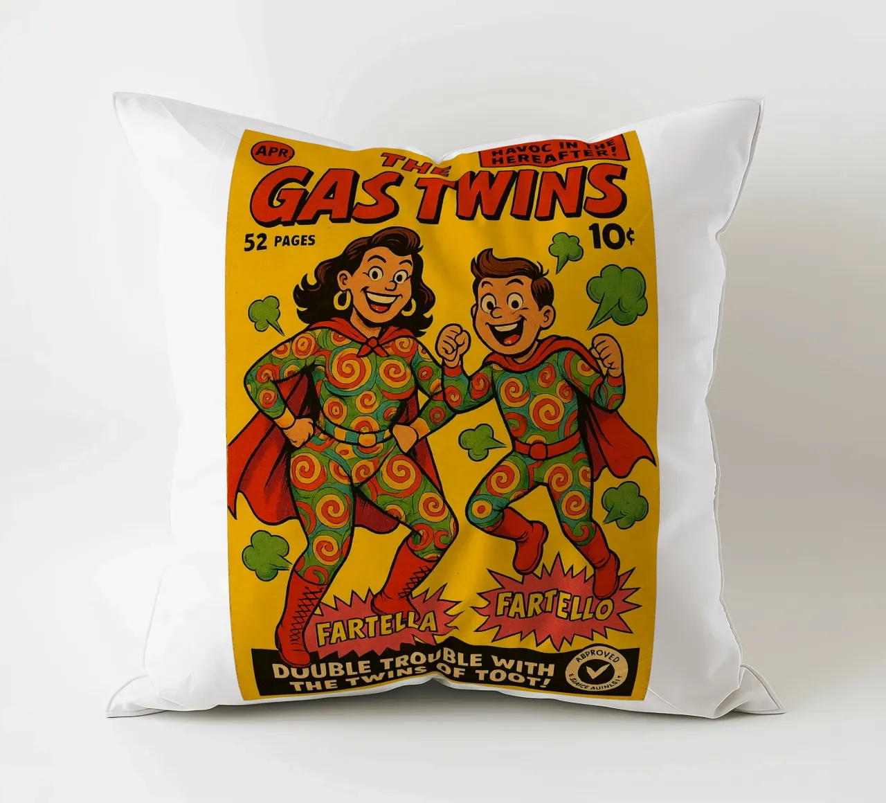 THE GAS TWINS - Fresh Supes On The Block cuscino da Vintage Van Gogh