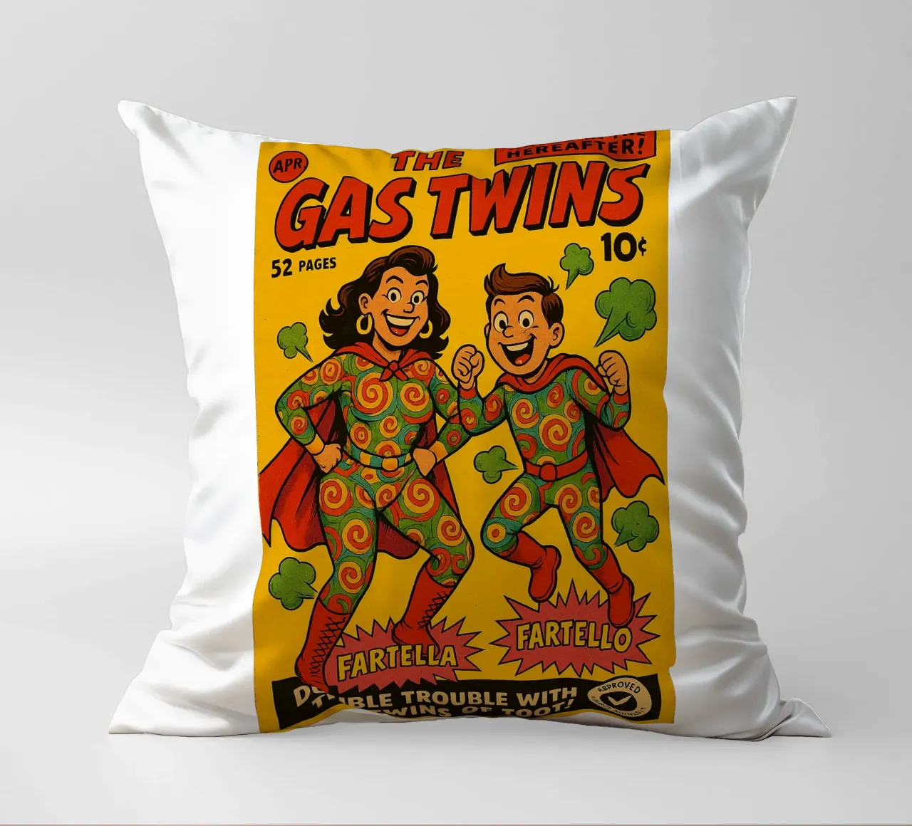 THE GAS TWINS - Fresh Supes On The Block cuscino da Vintage Van Gogh