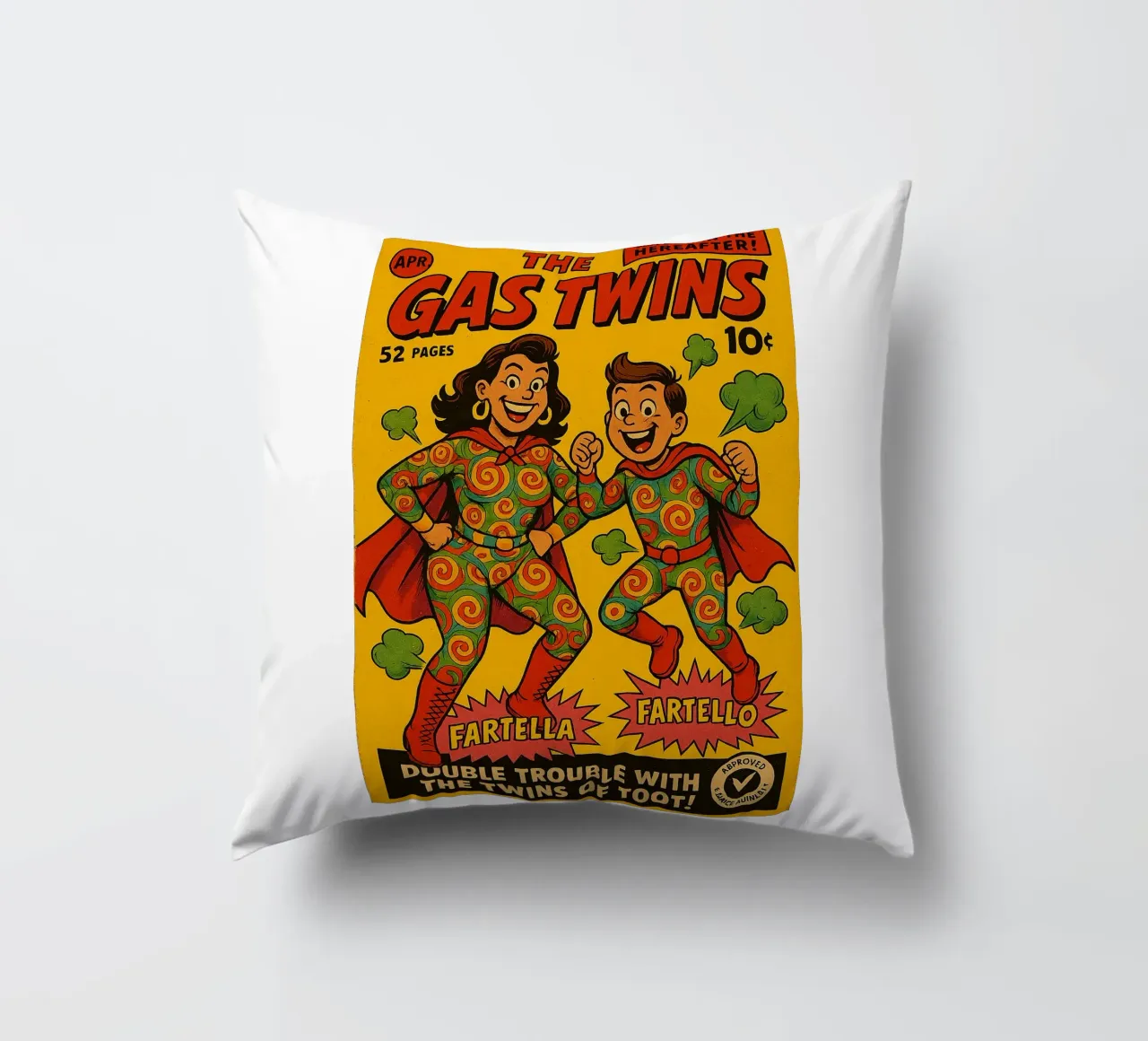 THE GAS TWINS - Fresh Supes On The Block cuscino da Vintage Van Gogh