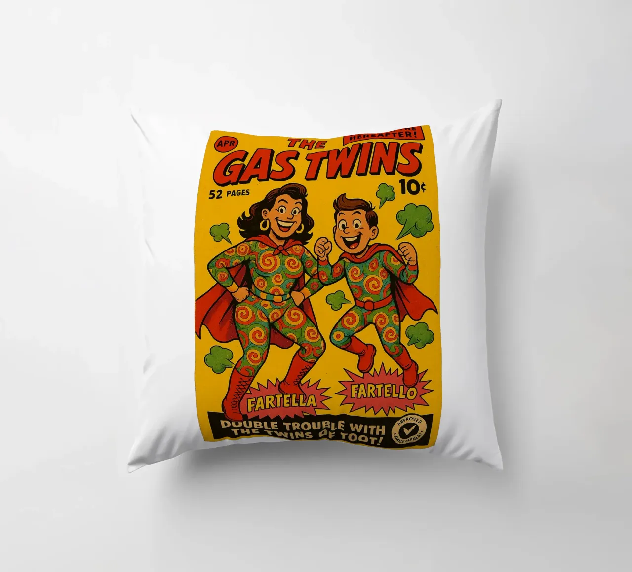 THE GAS TWINS - Fresh Supes On The Block cuscino da Vintage Van Gogh