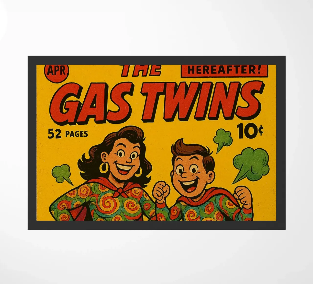THE GAS TWINS - Fresh Supes On The Block felpudo de Vintage Van Gogh