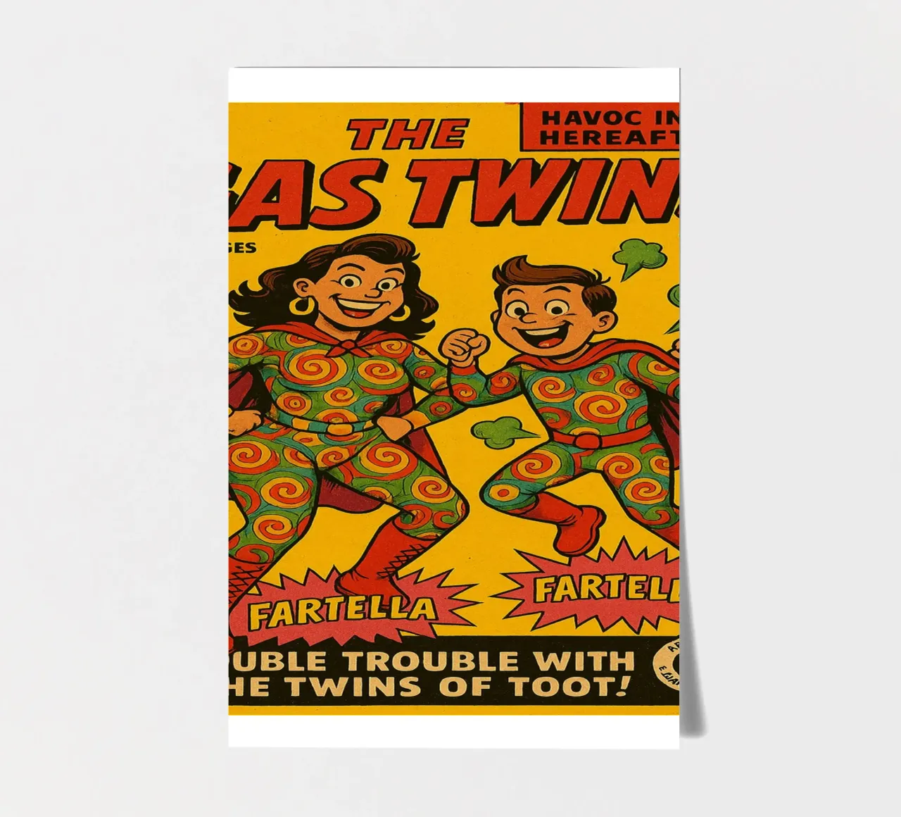 THE GAS TWINS - Fresh Supes On The Block foglio adesivo da Vintage Van Gogh