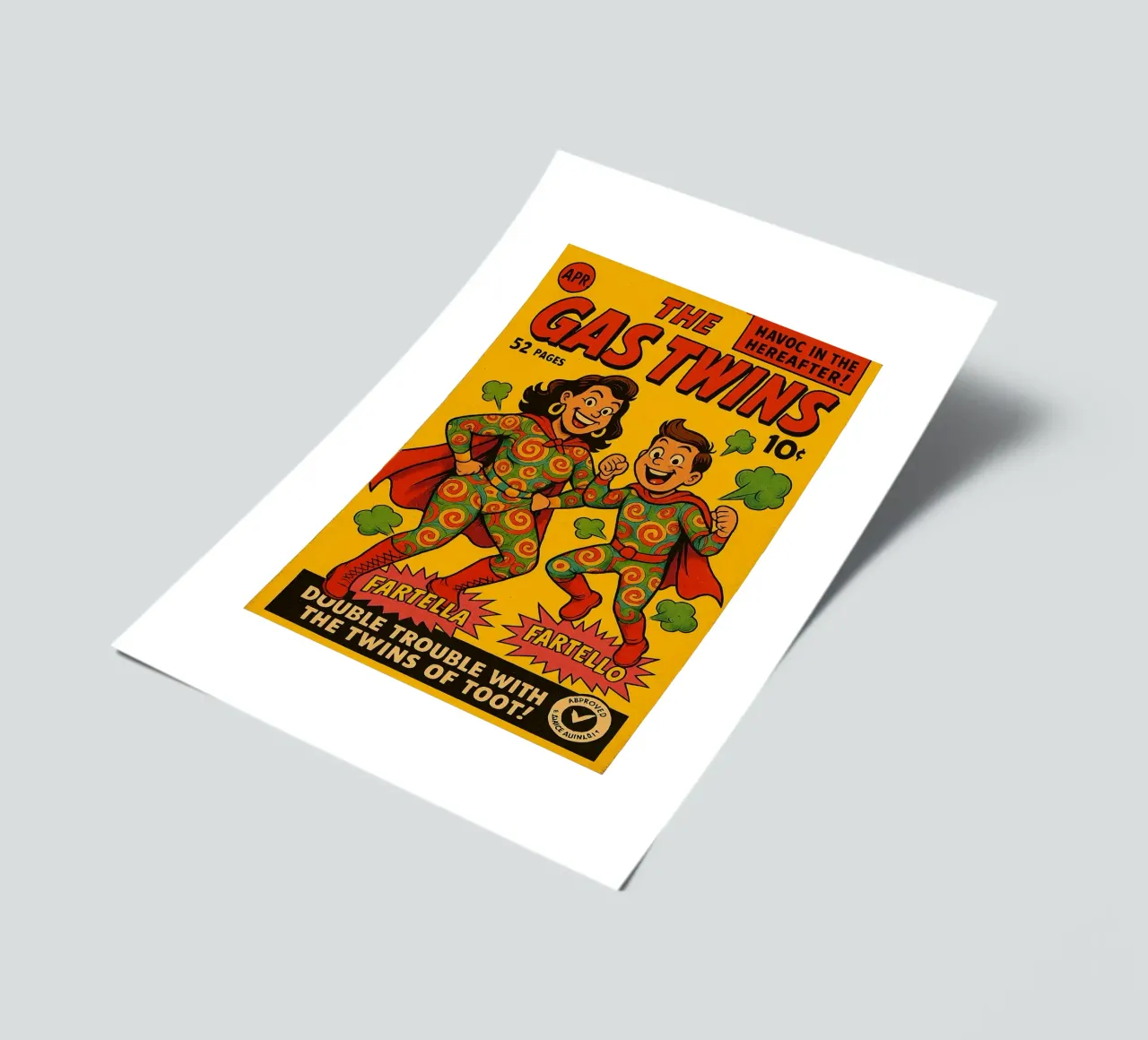 THE GAS TWINS - Fresh Supes On The Block foglio adesivo da Vintage Van Gogh