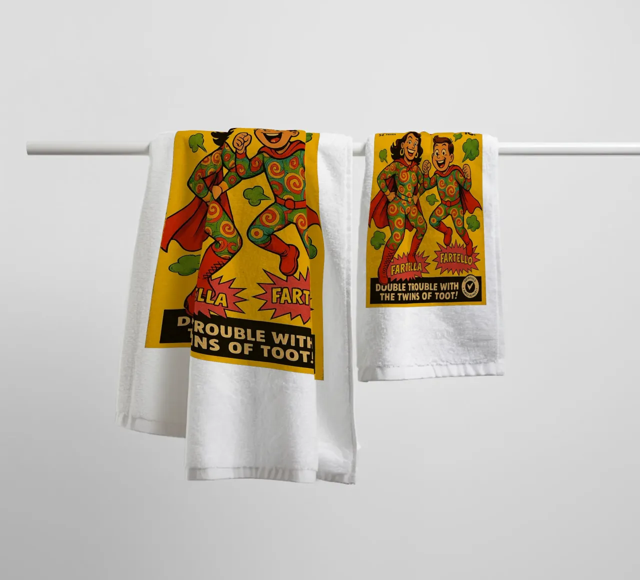 THE GAS TWINS - Fresh Supes On The Block asciugamano da bagno da Vintage Van Gogh