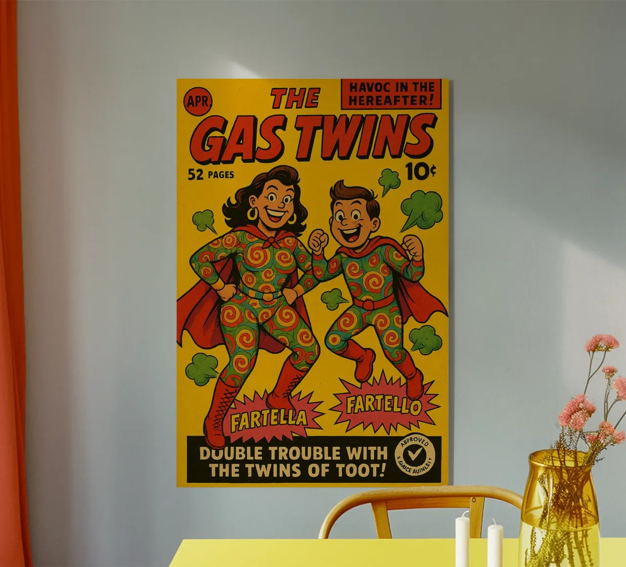 THE GAS TWINS - Fresh Supes On The Block plexiglass da Vintage Van Gogh