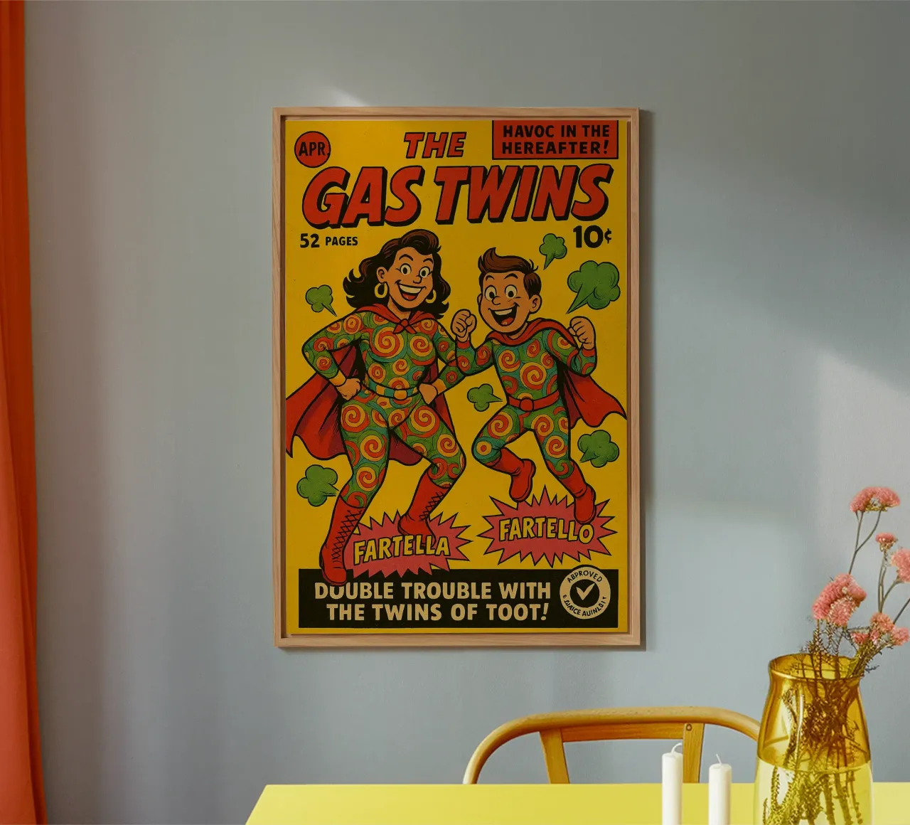 THE GAS TWINS - Fresh Supes On The Block alluminio dibond da Vintage Van Gogh
