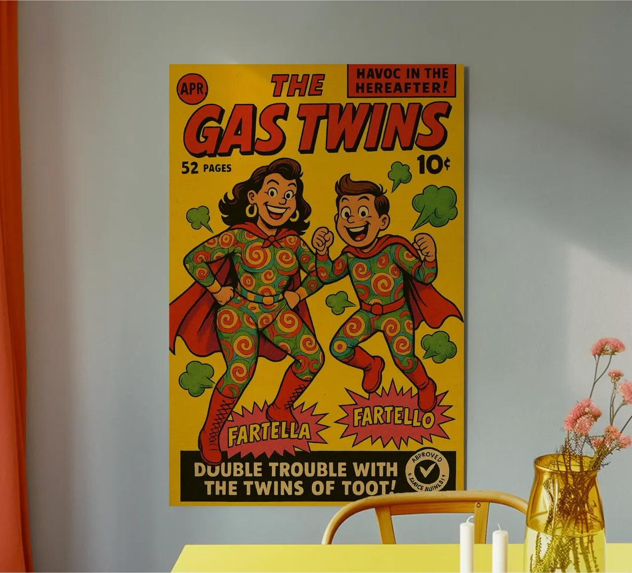 THE GAS TWINS - Fresh Supes On The Block alluminio dibond da Vintage Van Gogh