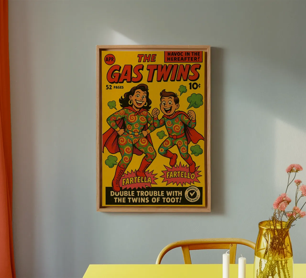 THE GAS TWINS - Fresh Supes On The Block tela da Vintage Van Gogh