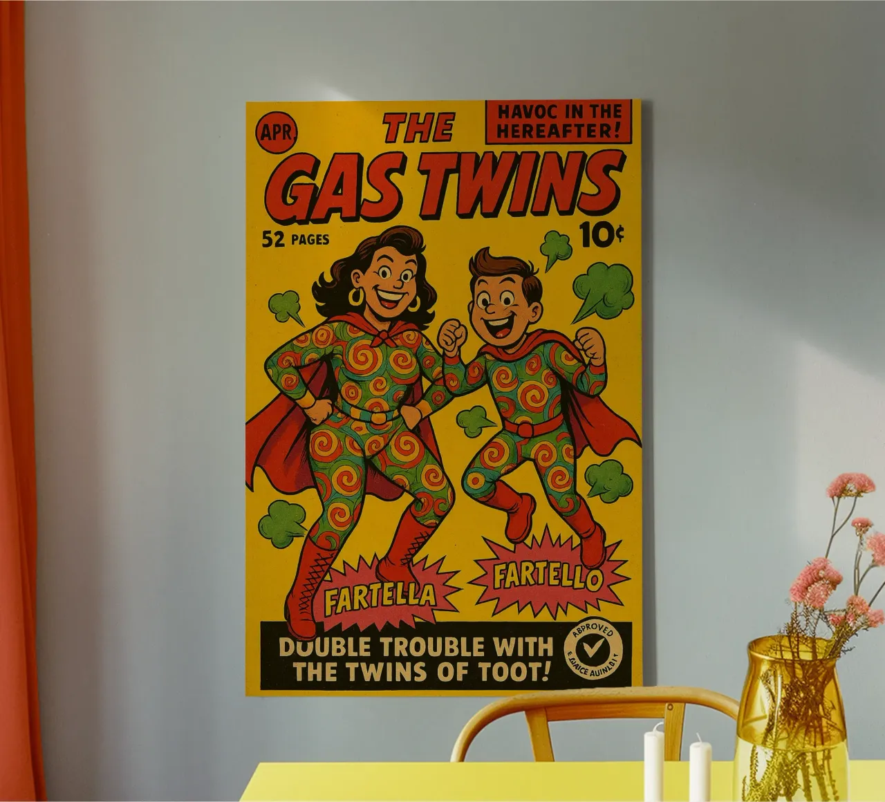 THE GAS TWINS - Fresh Supes On The Block tela da Vintage Van Gogh