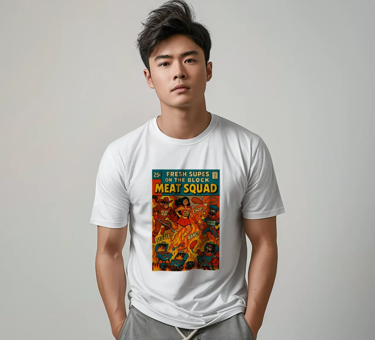 THE MEAT SQUAD - Fresh Supes On The Block t-shirt da Vintage Van Gogh