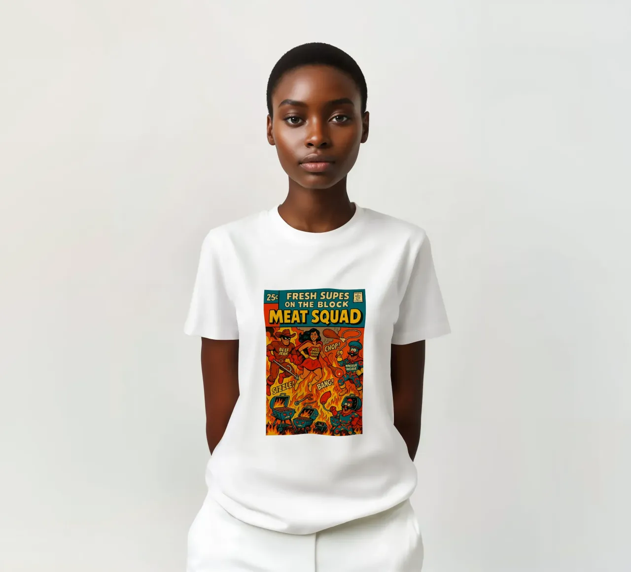 THE MEAT SQUAD - Fresh Supes On The Block t-shirt da Vintage Van Gogh