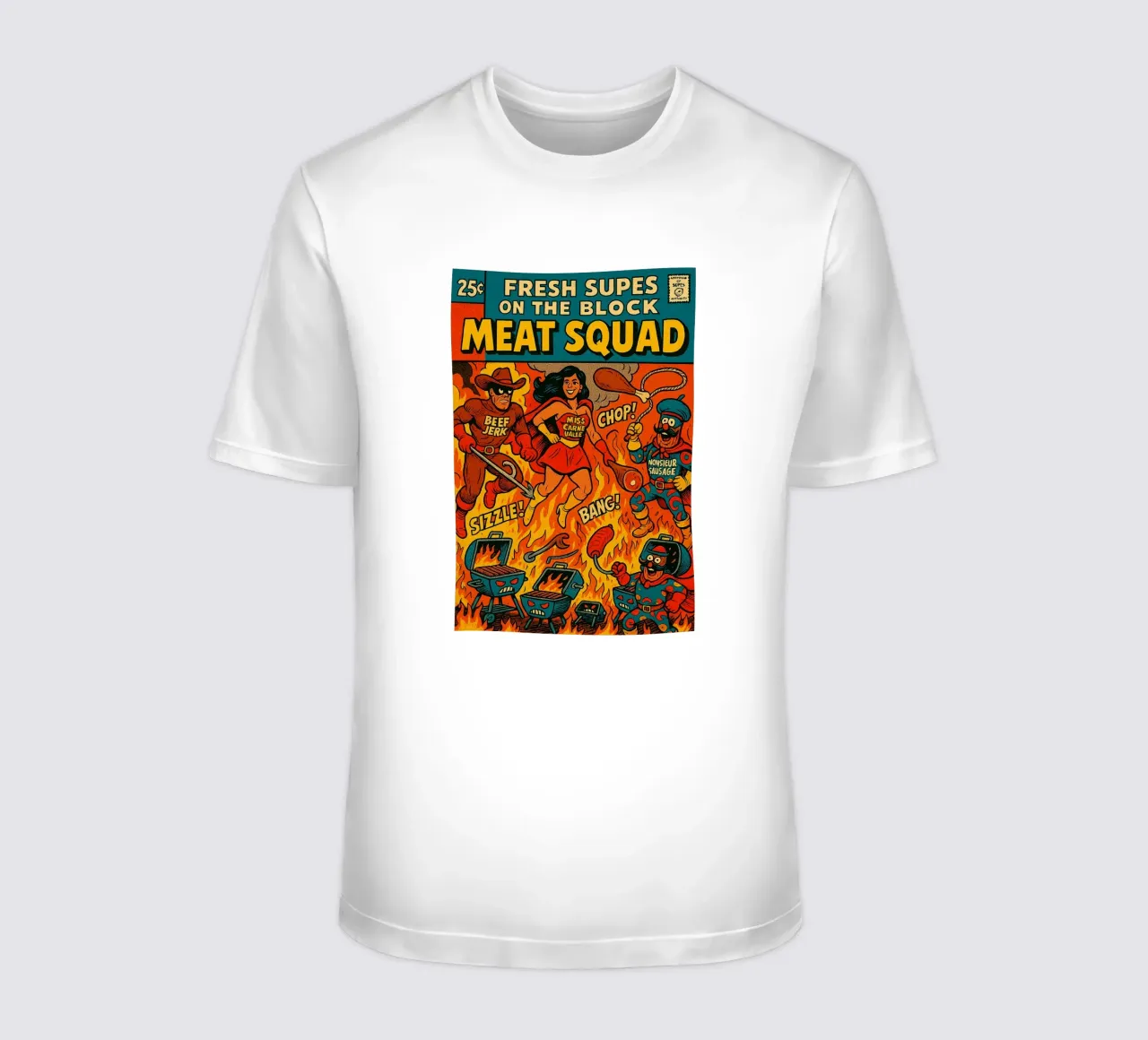 THE MEAT SQUAD - Fresh Supes On The Block t-shirt da Vintage Van Gogh