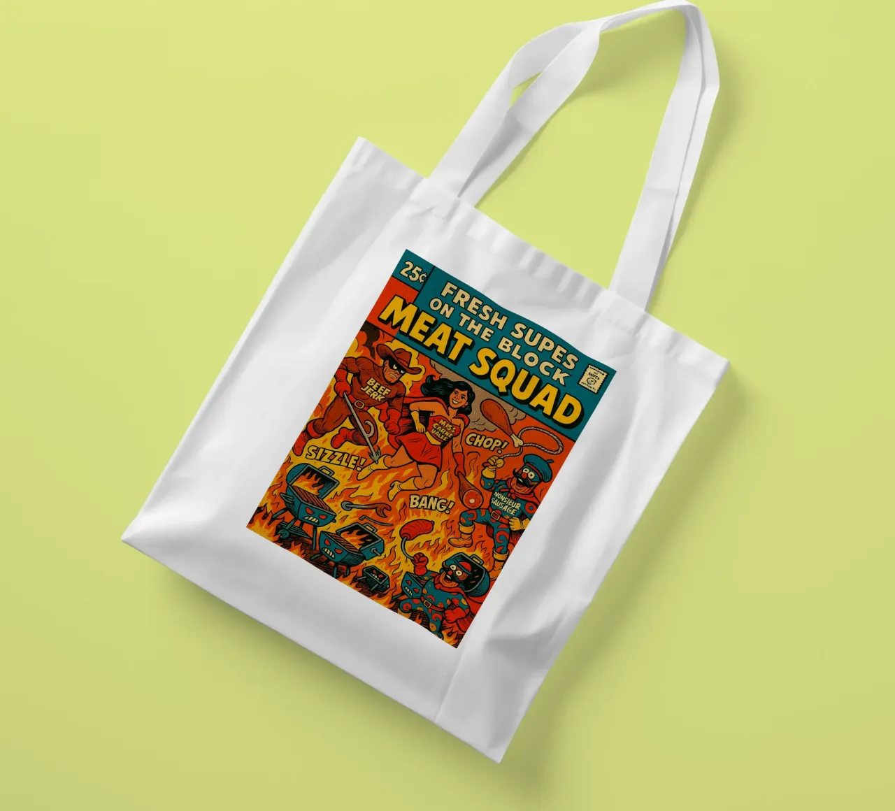 THE MEAT SQUAD - Fresh Supes On The Block borsa in juta da Vintage Van Gogh