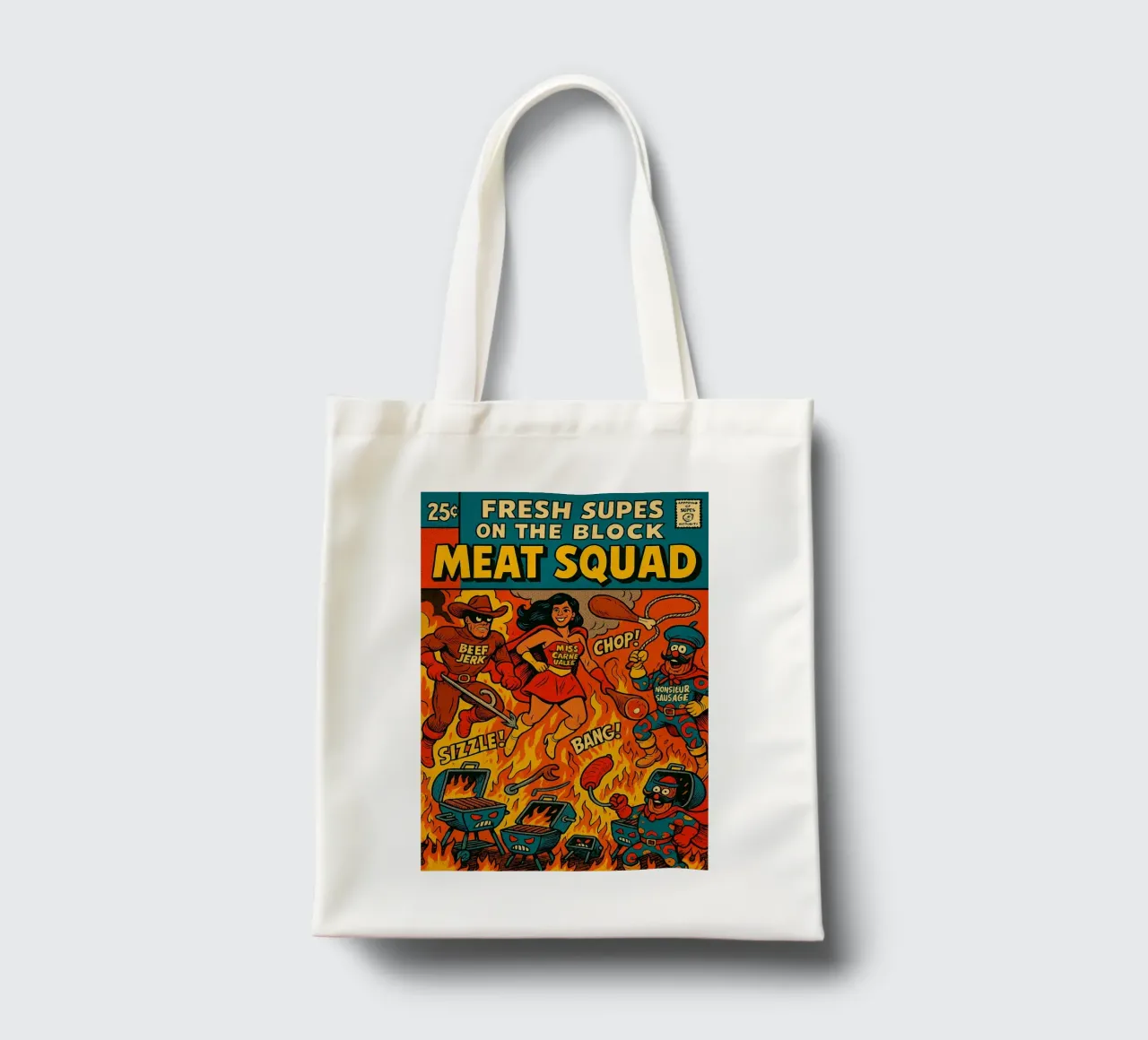 THE MEAT SQUAD - Fresh Supes On The Block borsa in juta da Vintage Van Gogh