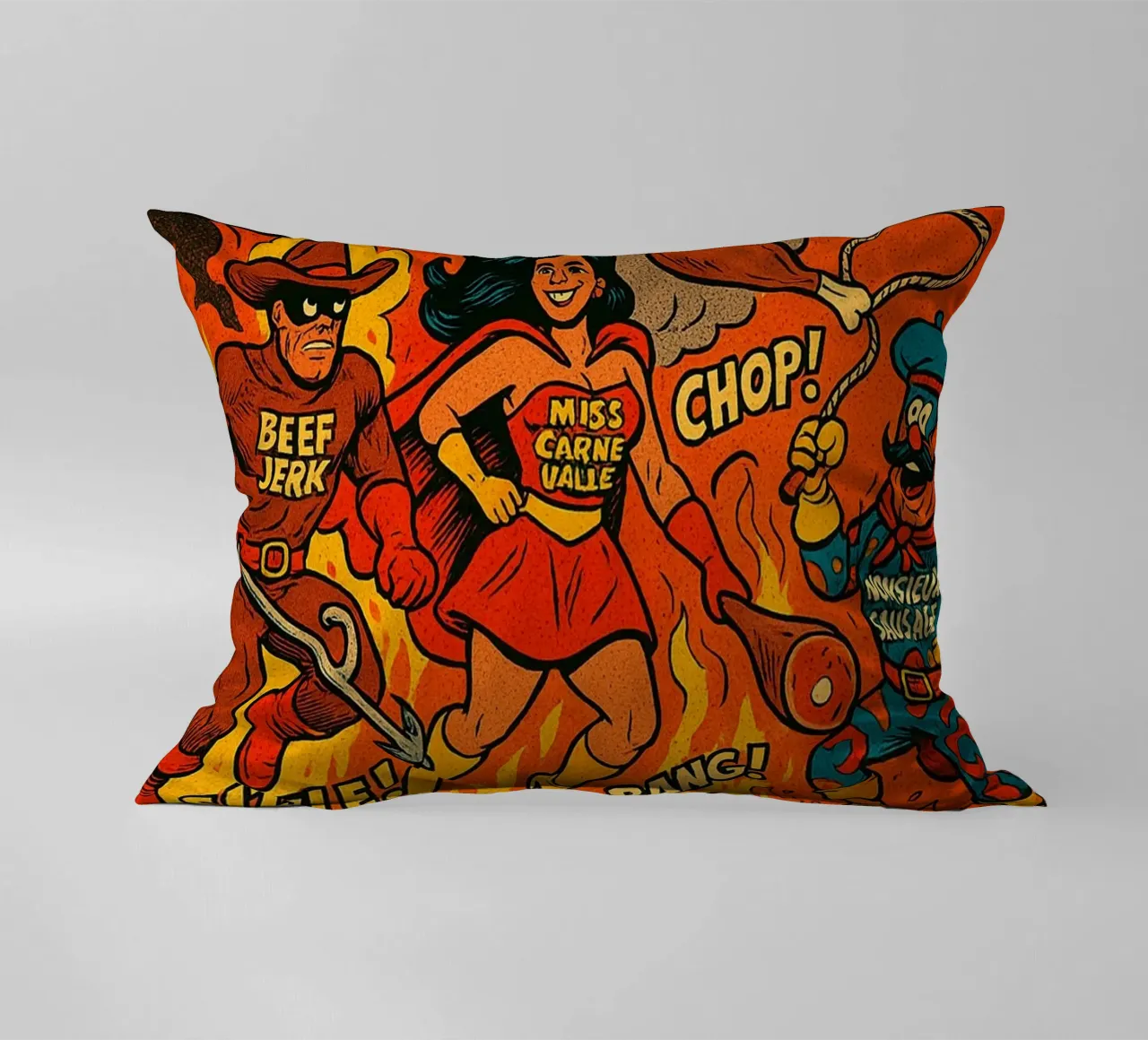 THE MEAT SQUAD - Fresh Supes On The Block cuscino da Vintage Van Gogh