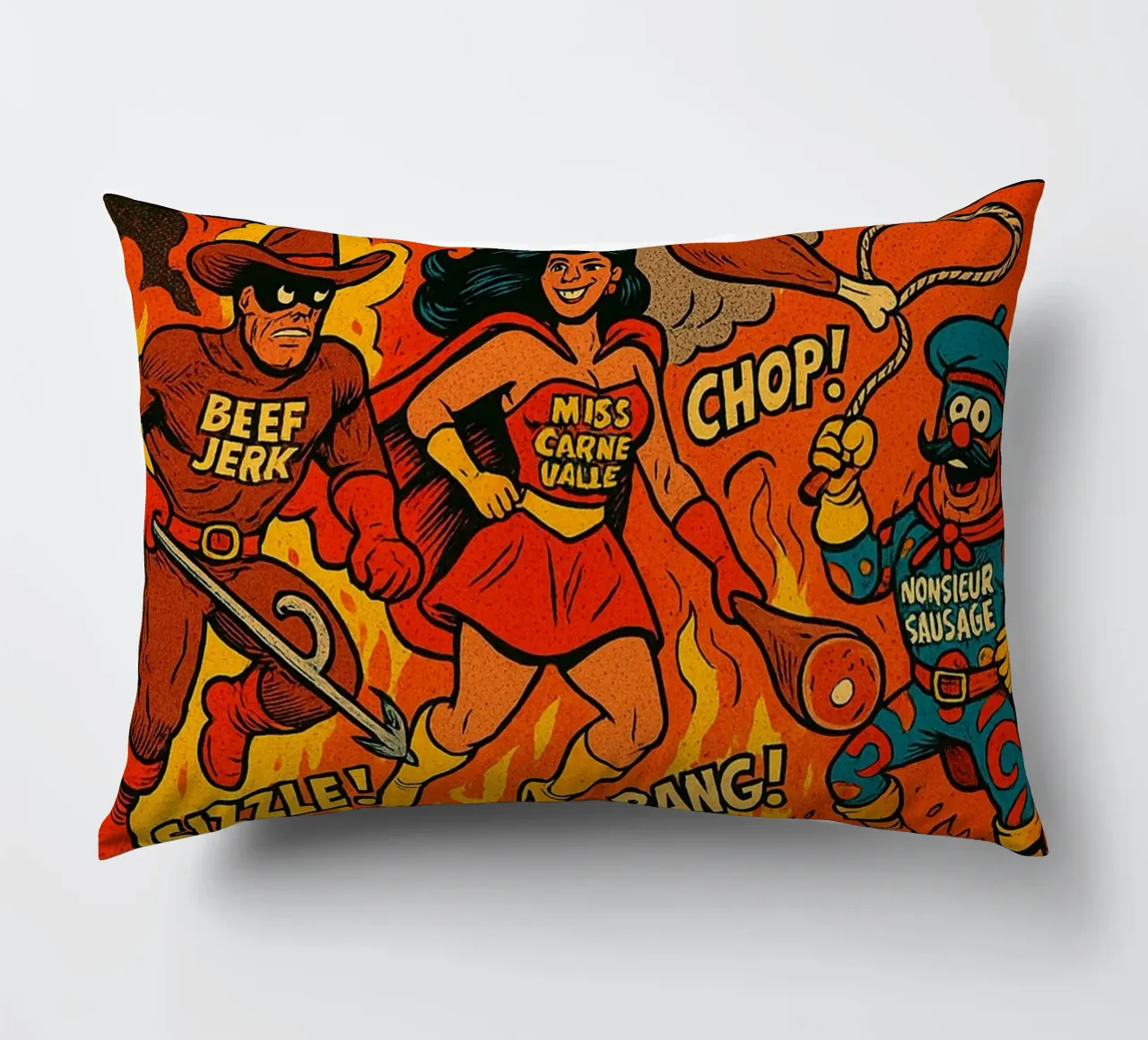 THE MEAT SQUAD - Fresh Supes On The Block cuscino da Vintage Van Gogh
