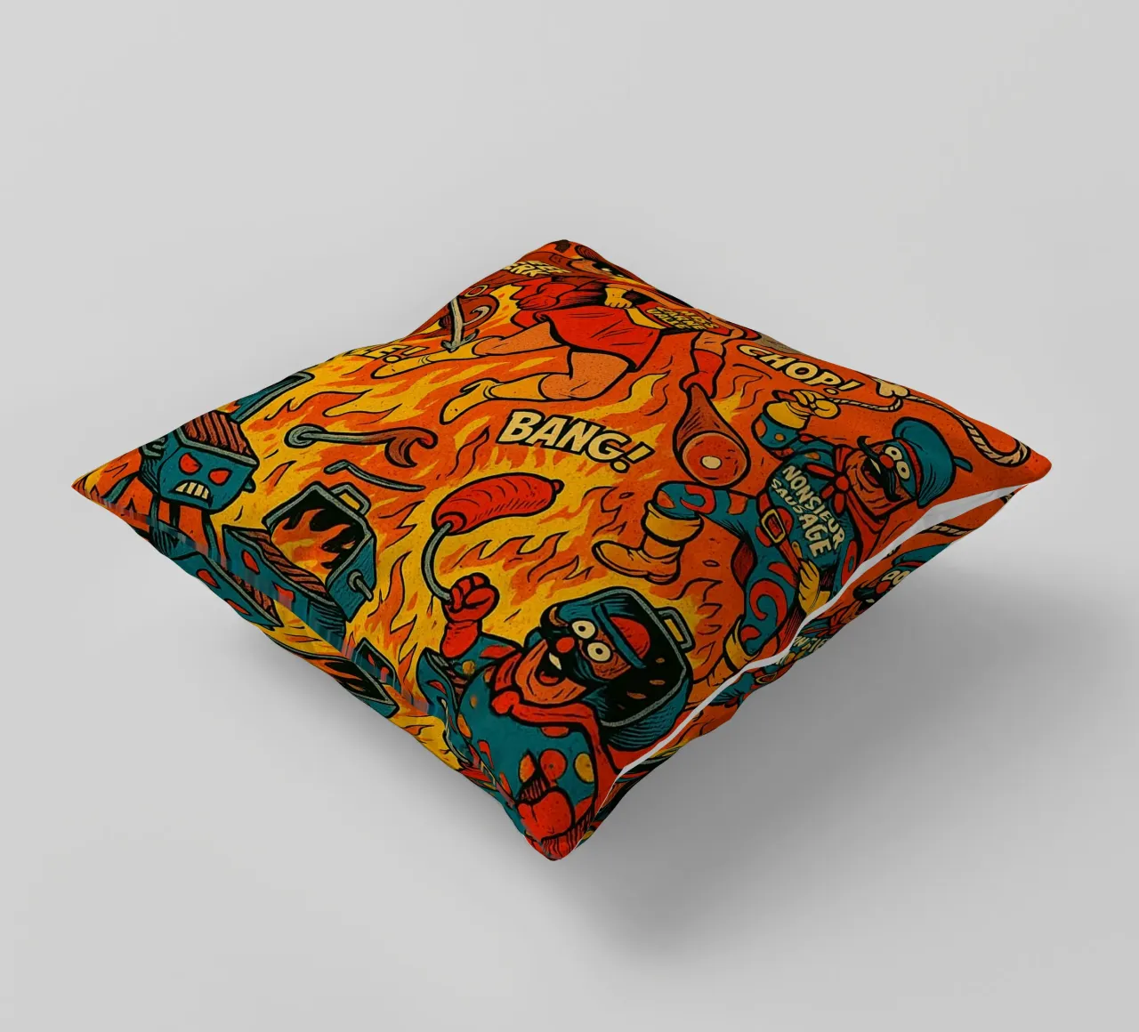 THE MEAT SQUAD - Fresh Supes On The Block cuscino da Vintage Van Gogh