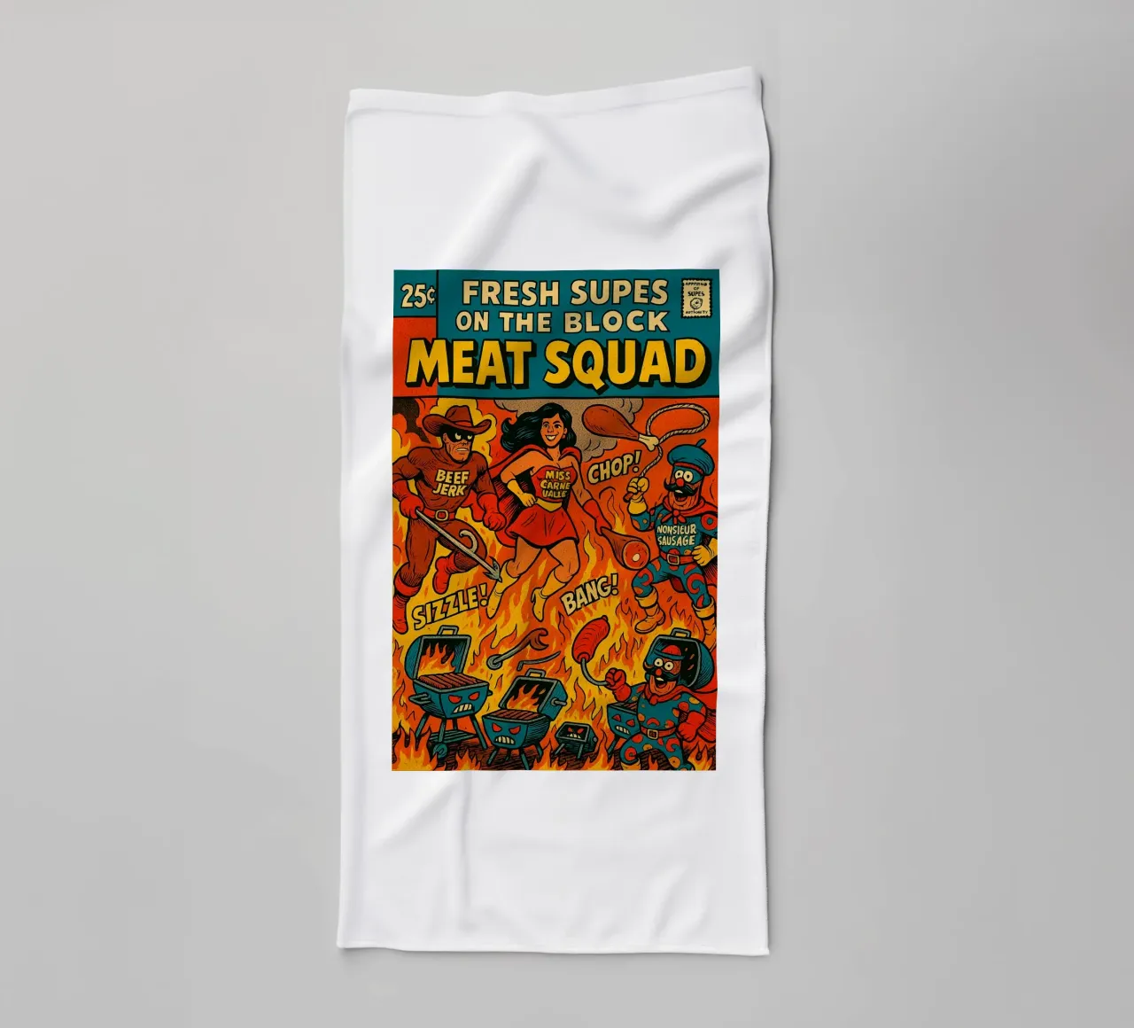 THE MEAT SQUAD - Fresh Supes On The Block asciugamano da bagno da Vintage Van Gogh