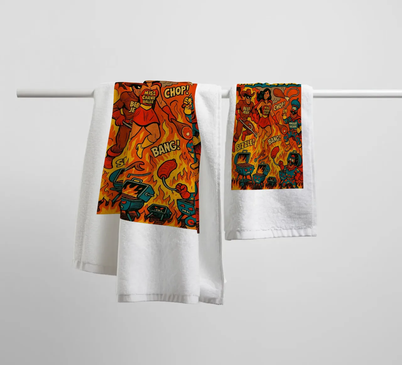 THE MEAT SQUAD - Fresh Supes On The Block asciugamano da bagno da Vintage Van Gogh