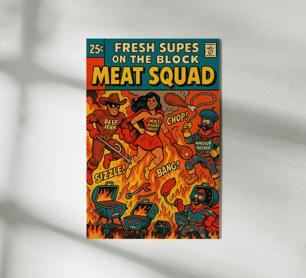 THE MEAT SQUAD - Fresh Supes On The Block plexiglass da Vintage Van Gogh