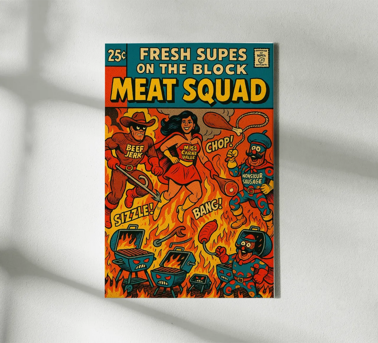 THE MEAT SQUAD - Fresh Supes On The Block tela da Vintage Van Gogh