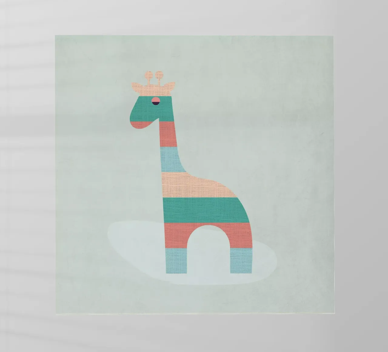 Simpatica giraffa a strisce pellicola backlit da Kim Hubball Studio