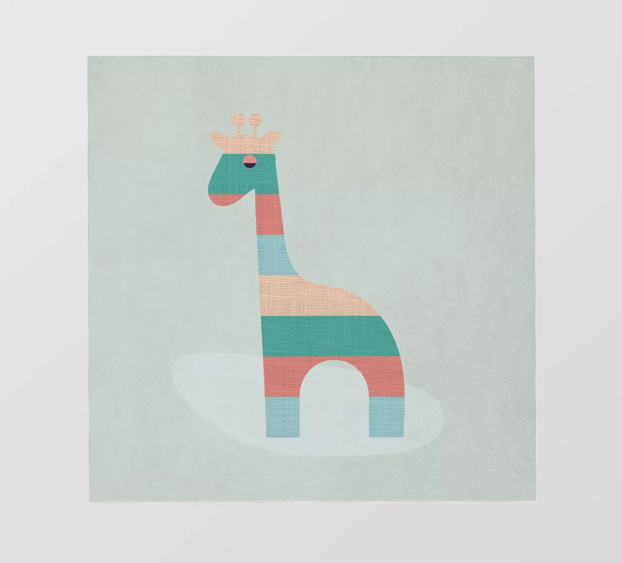 Simpatica giraffa a strisce pellicola backlit da Kim Hubball Studio