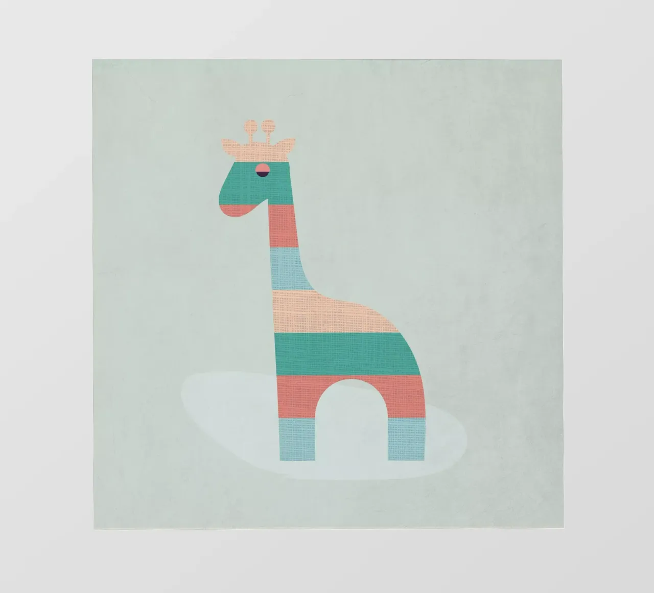 Simpatica giraffa a strisce telo in pvc da Kim Hubball Studio