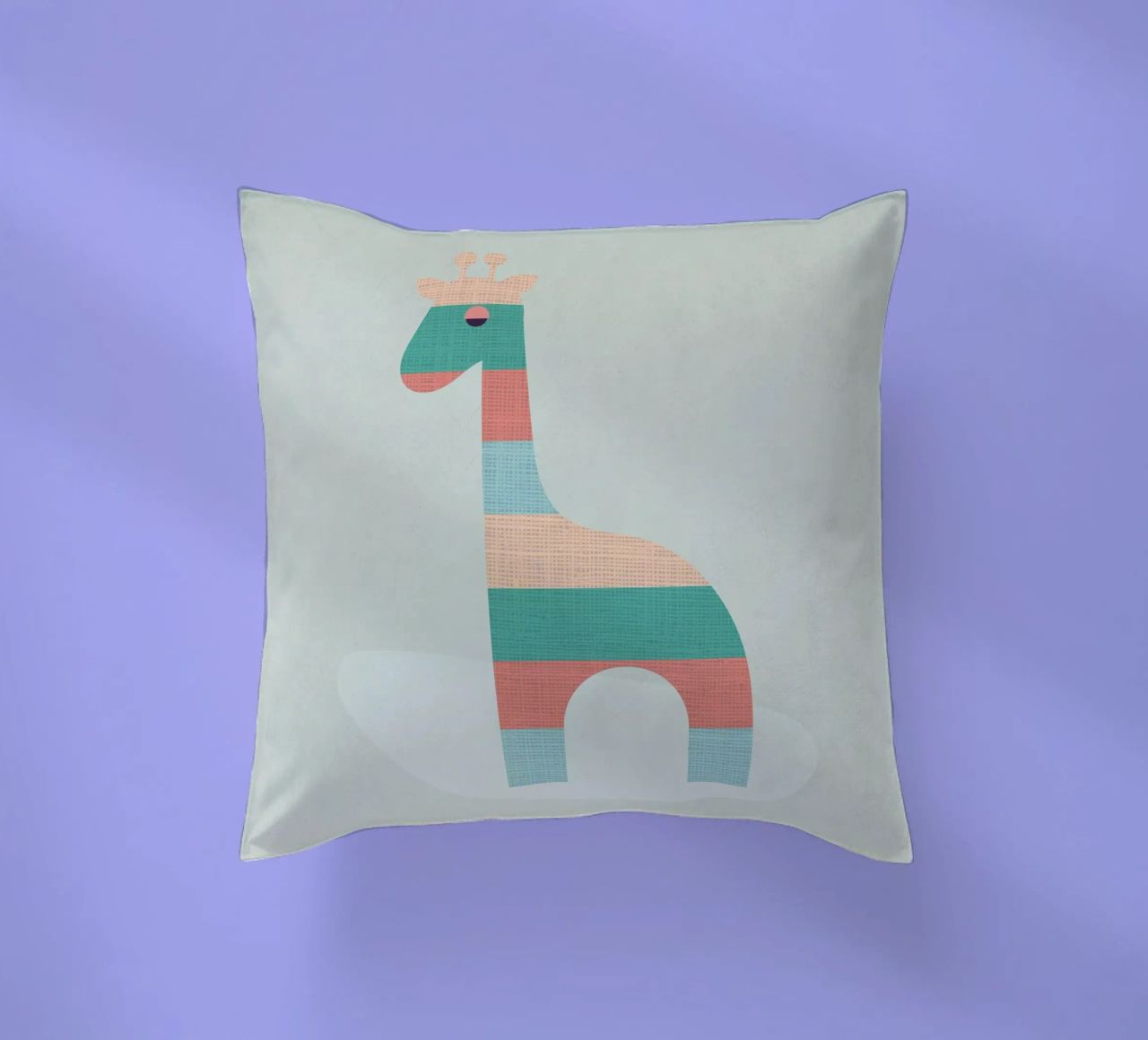Simpatica giraffa a strisce cuscino da Kim Hubball Studio