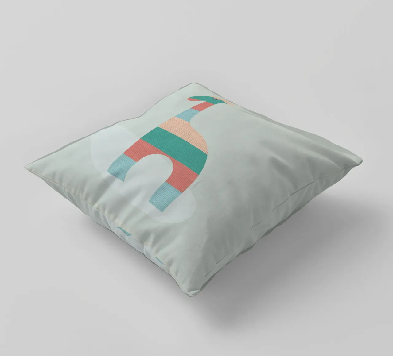 Simpatica giraffa a strisce cuscino da Kim Hubball Studio