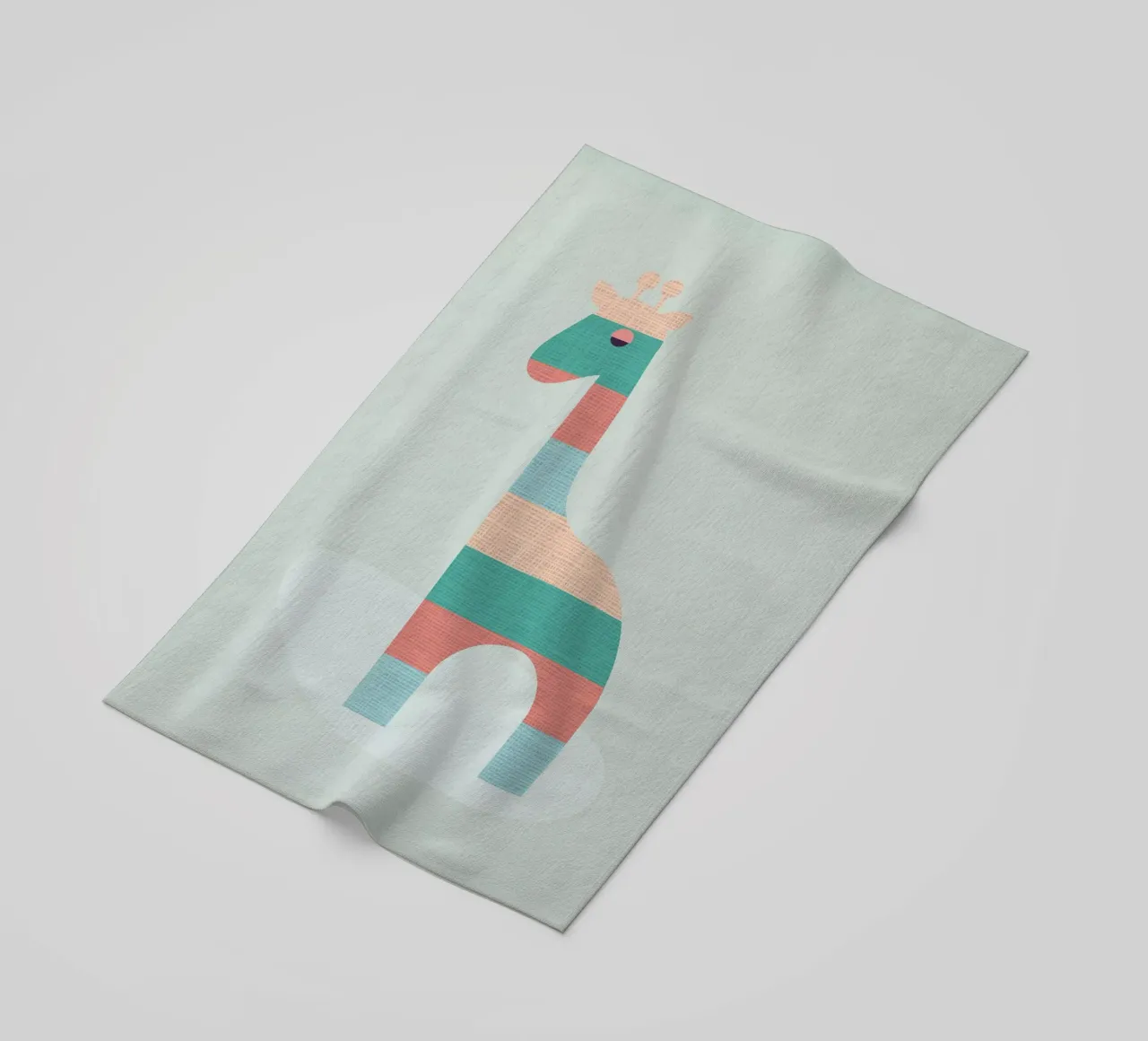 Schattige Gestreepte Giraf strandhanddoek van Kim Hubball Studio