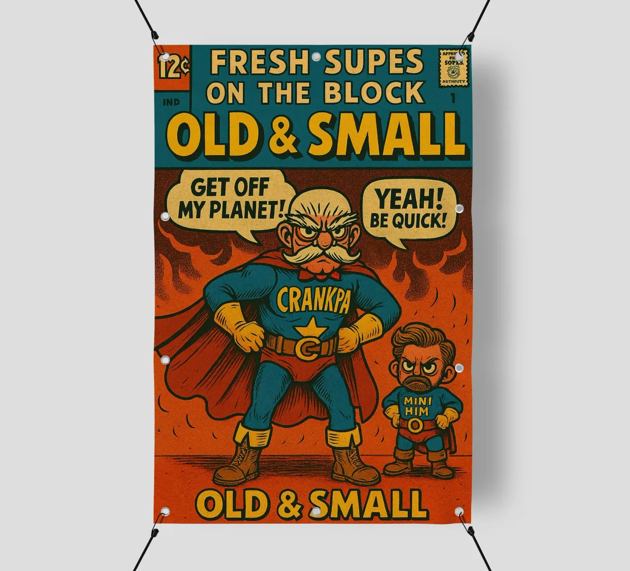 OLD & SMALL - Fresh Supes On The Block pvc cover by Vintage Van Gogh